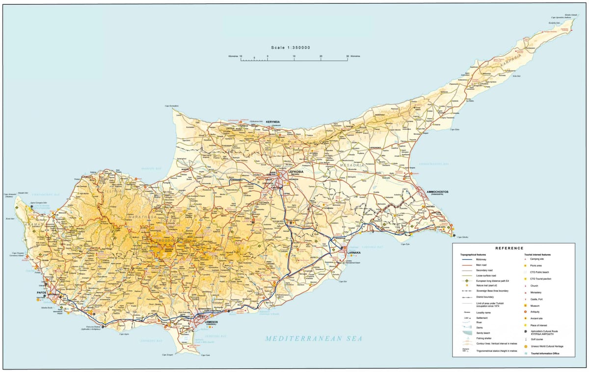 E4 Kıbrıs haritası 