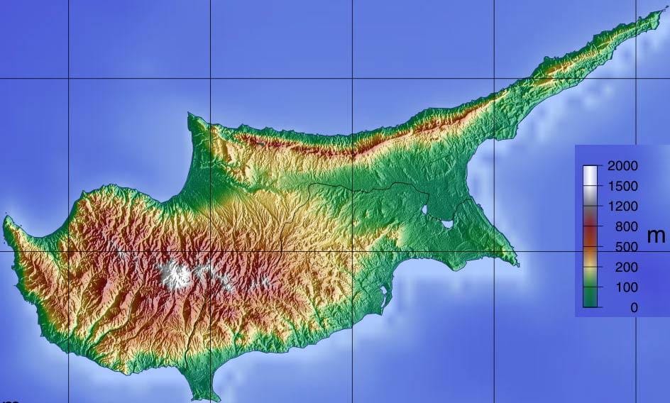 Kıbrıs Dağları haritası