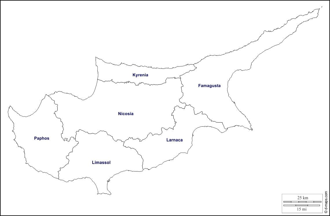 Kıbrıs haritası anahat