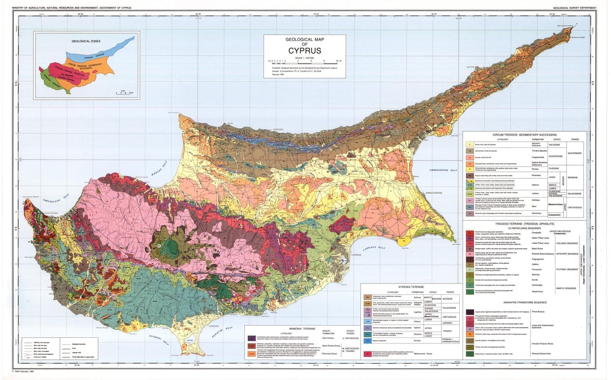 Kıbrıs coğrafi harita