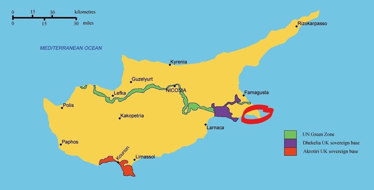 Kapparis Kıbrıs haritası
