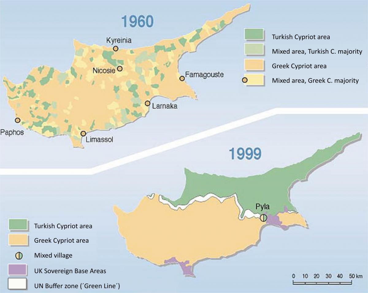 Kıbrıs Türk harita parçası 
