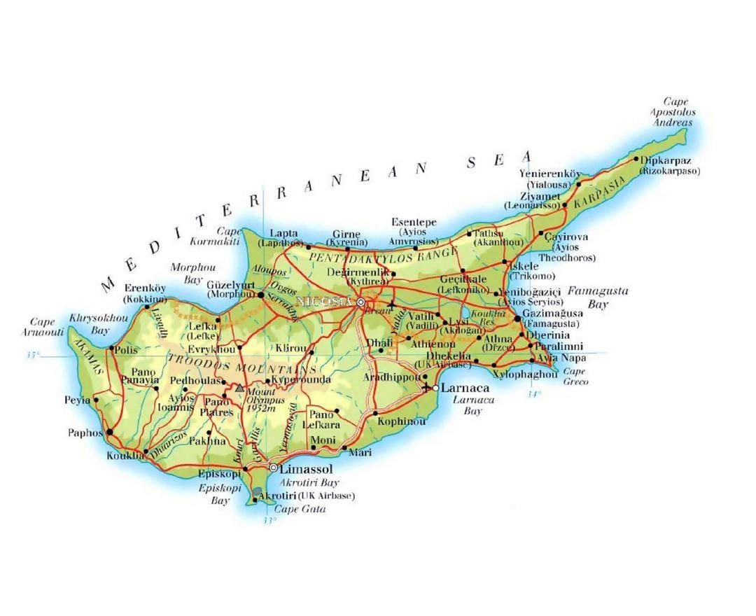 lapta haritası Kuzey Kıbrıs