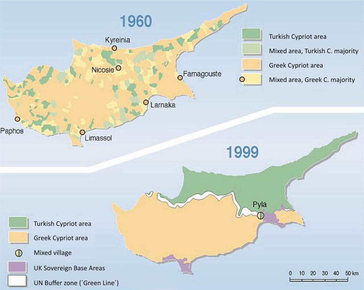 Türk Kıbrıs haritası