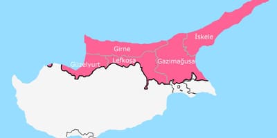 Kıbrıs haritası bölünmüş