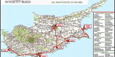Kıbrıs otobüs güzergahı haritası
