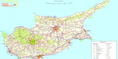 Kıbrıs turistik haritası 