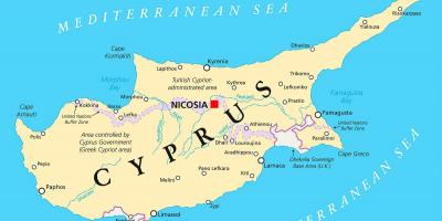 Harita Kıbrıs gösteriliyor 