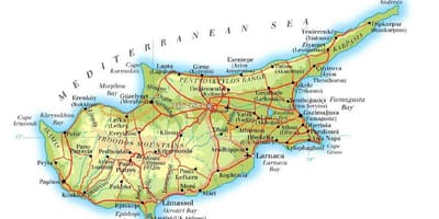 Lapta haritası Kuzey Kıbrıs