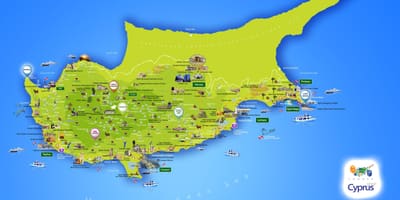Lara beach Kıbrıs haritası 