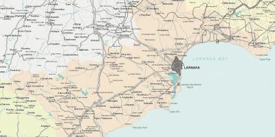 Larnaka Kıbrıs haritası 